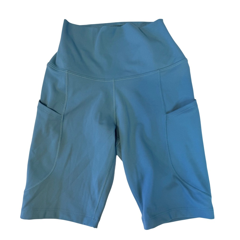Nike Biker Shorts One Dri-FIT High Rise 8" Training Women's XS Blue Gym Workout